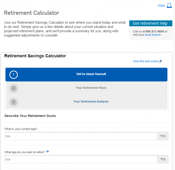 Charles Schwab Retirement Calculator