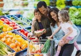 family and grocery food